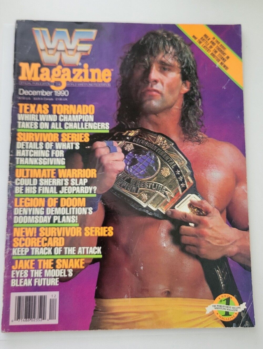 WWF Wrestling Magazine December 1990 Vol. 9 No. 12 Texas Tornado Kerry Von Erich